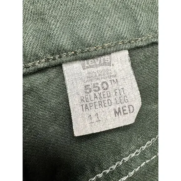 Vintage 1994 Levis 550 Womens 11 Relaxed Fit Tapered Leg Green USA Made Western - Picture 9 of 16
